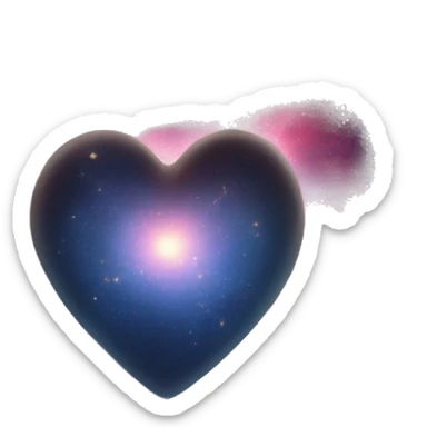 Heart in the middle of the universe sticker