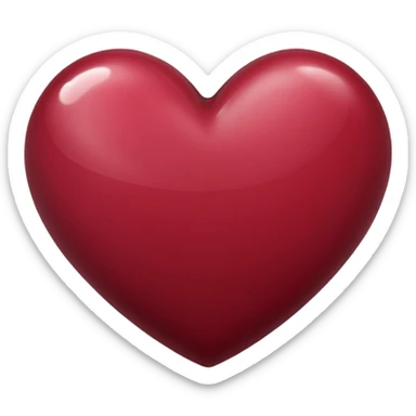 Maroon heart sticker