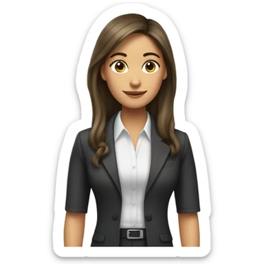 Secretaria joven rubia cabello largo sticker