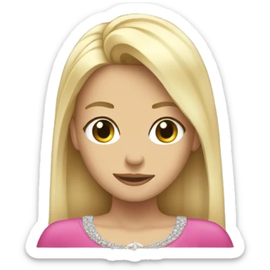 blonde bowing down to a queen sticker