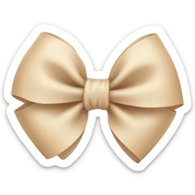 Beige cute bow sticker