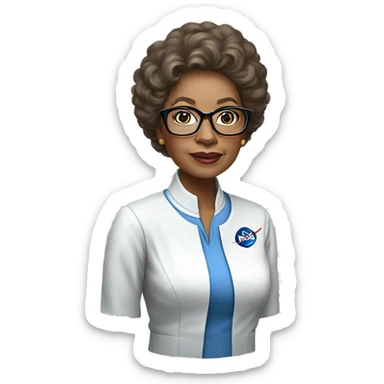 Annie Easley, NASA scientist uniform, glassesless sticker