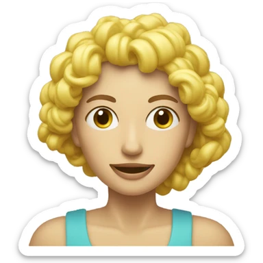 Maman qui mange des pâtes sticker