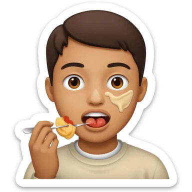 Give me someone eating  sticker