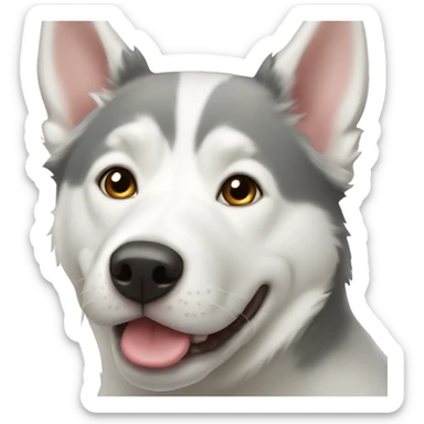 White husky pit mix  sticker