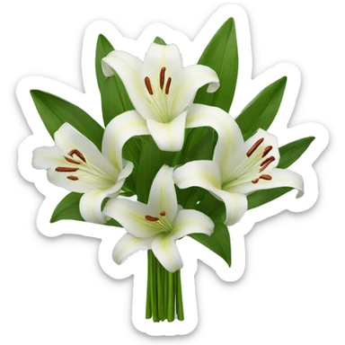 bouquet of lilies sticker