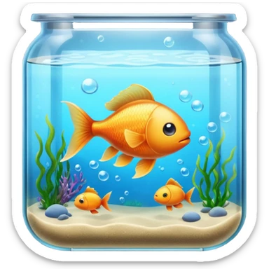 Fish tank, with little bubbles. sticker