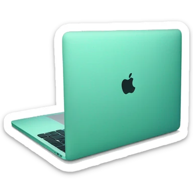 MacBook realistic color light green-blue sticker