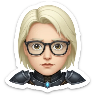 death knight wearing glasses  sticker