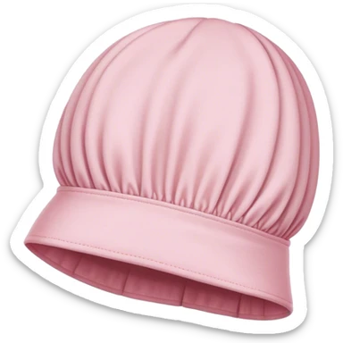 A standalone bonnet, soft fabric, pink color, simple and classic — no face, no head. sticker