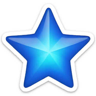 Blue star sticker