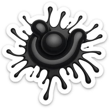 black ink splatter sticker