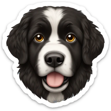 Newfoundland wearing Steelers sticker