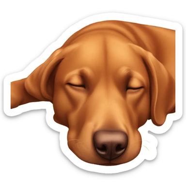 Red lab sleeping sticker