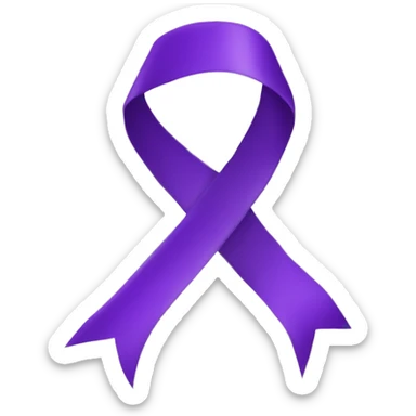 Purple ribbon with long end in both let and right corner and return 7 in middle of the ribon not sticker