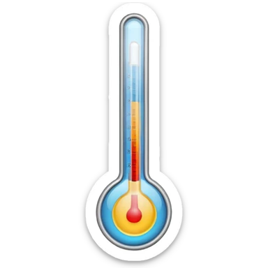 thermometer has 5 colors on it sticker