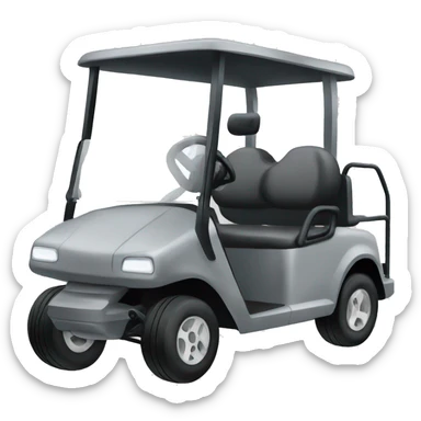 Gray golf cart sticker