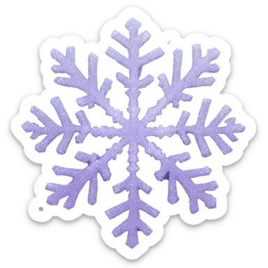 Lilac glitter snowflake sticker