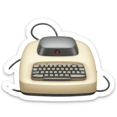 vintage computer mouse sticker