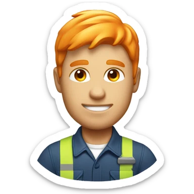 Orange haired electrician  sticker