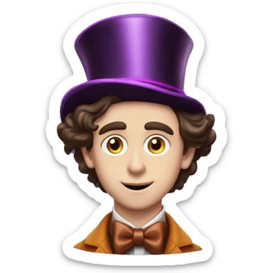 Timothee Chalamet as Willy Wonka  sticker