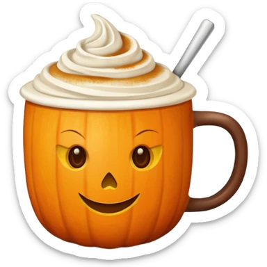 Pumpkin spice latte sticker