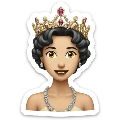 antique coquette tiara only with no person wearing it sticker