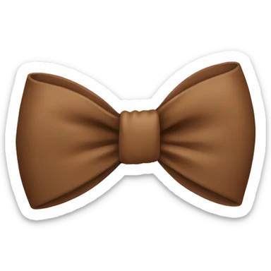 Brown bow sticker
