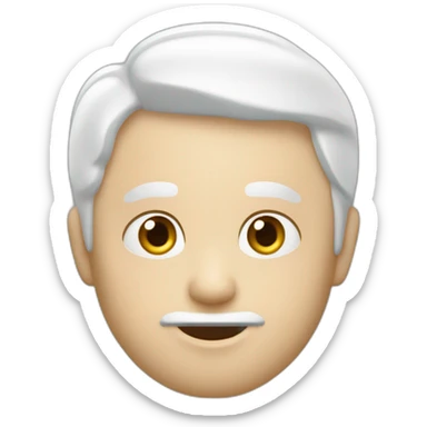 Un homme blanc avec des cœurs dans la tete sticker