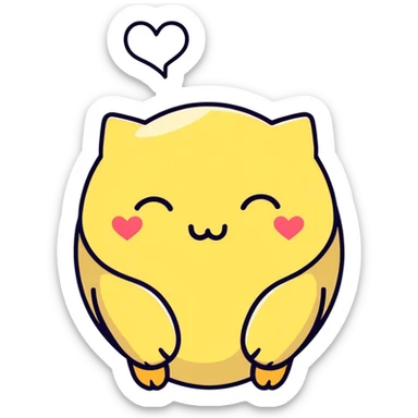 Sad emoji saying uwu with hearts  sticker