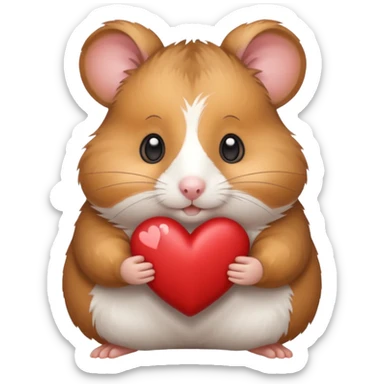Hamster sending love  sticker