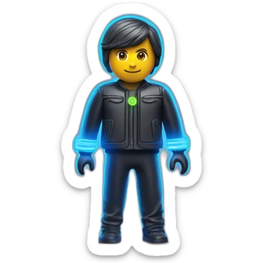 playmobil WITH NEON LIGHT CLOTHES sticker