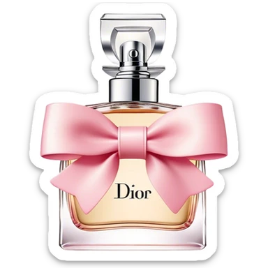 Classic miss dior eau de parfum, bow bottle, low, beige sticker