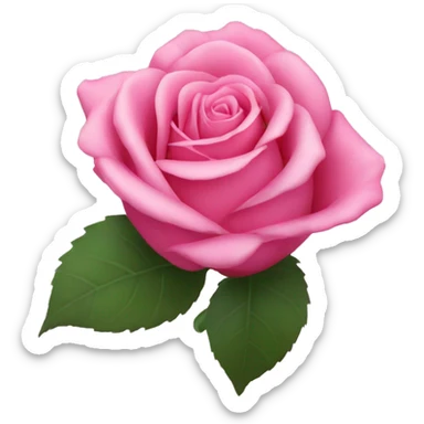 Pink rose sticker