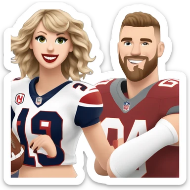 Taylor swift cheering Travis Kelce sticker