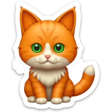 tierno gatito naranja sticker