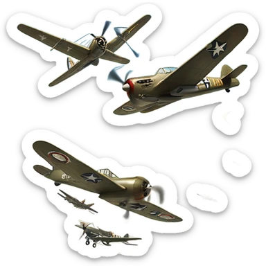World War 2 Dogfight sticker