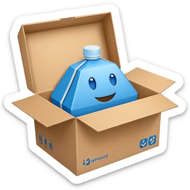 Caja del producto immunocal color azul sticker