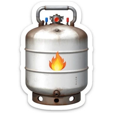 residential propane tank white sticker