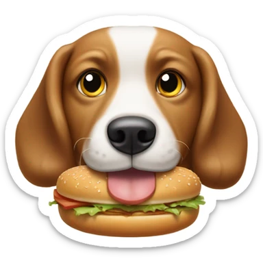 dog eating mcdonald’s sticker