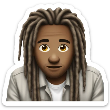 Young-Hustler-with-dreads-sitting-at-computer-with-really-bad,-forward-leaning-to-the-right-handside sticker