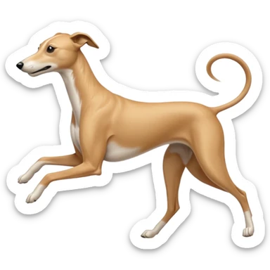 Greyhound running linear sticker