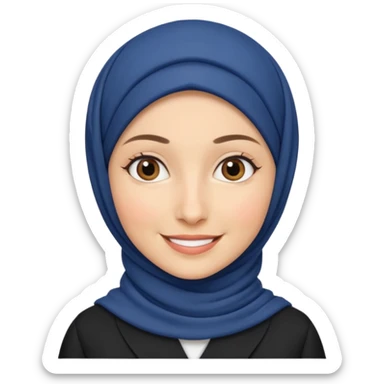 a beautiful French teacher wearing hijab sticker