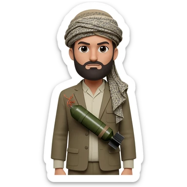 Taliban with a bomb straped to chest sticker