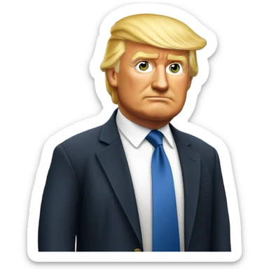 Trump standing tall in front of Norway  sticker