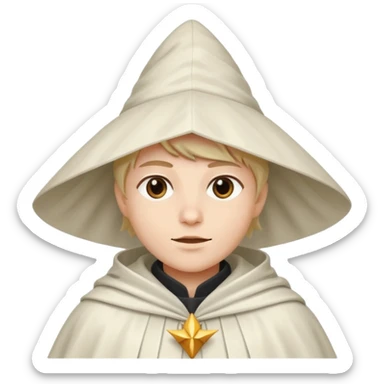 Pointy hat white cloak sticker