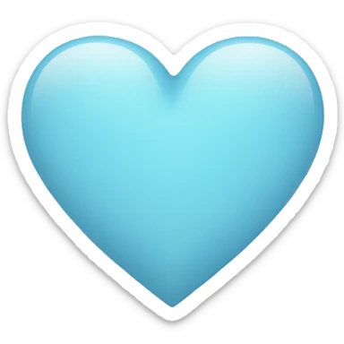 Light blue heart emoji sticker