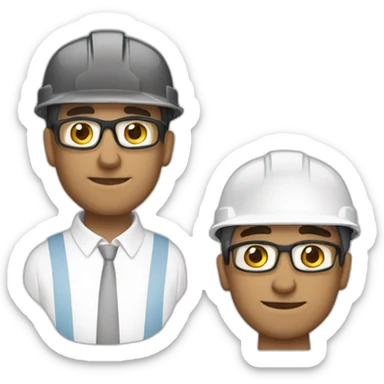 arquitecto con casco blanco sticker