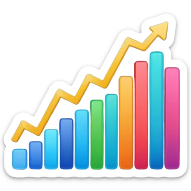 line graph up sticker