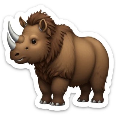 a Woolly rhinoceros sticker